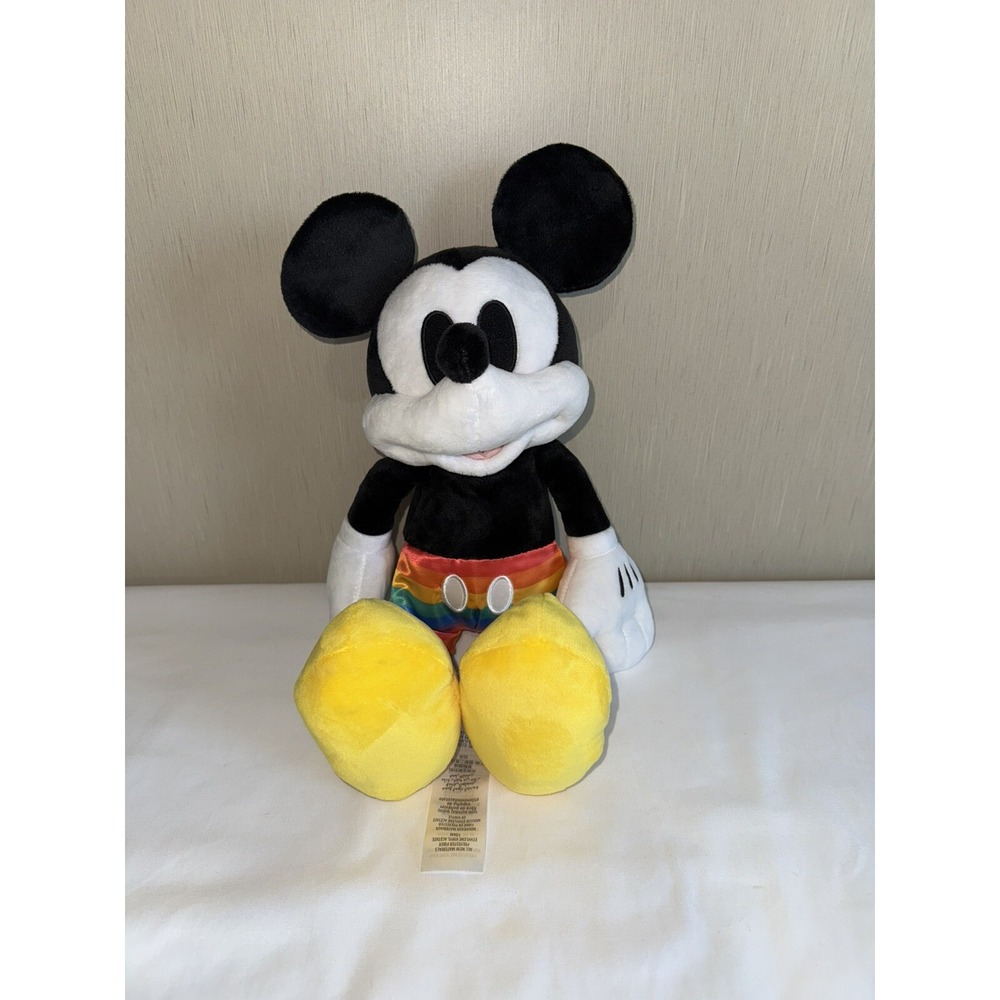 NEW 14" Disney Pride Collection Mickey Mouse‎ Plush Rainbow
